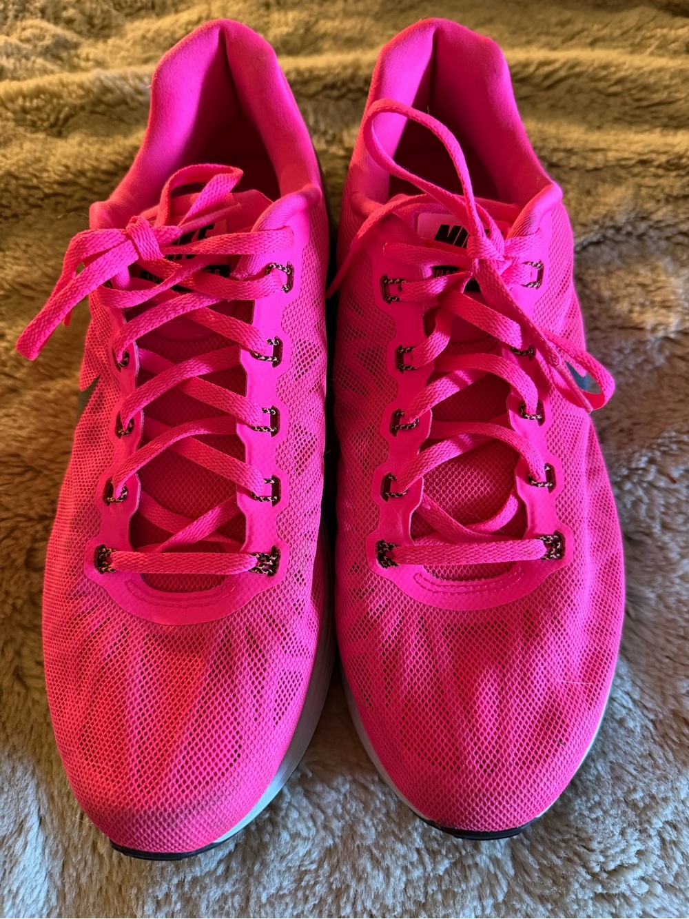 Nike LunarGlide 6 Hyper Pink Black Running Shoes Women’s 10.5 654434-600 - Picture 2 of 8